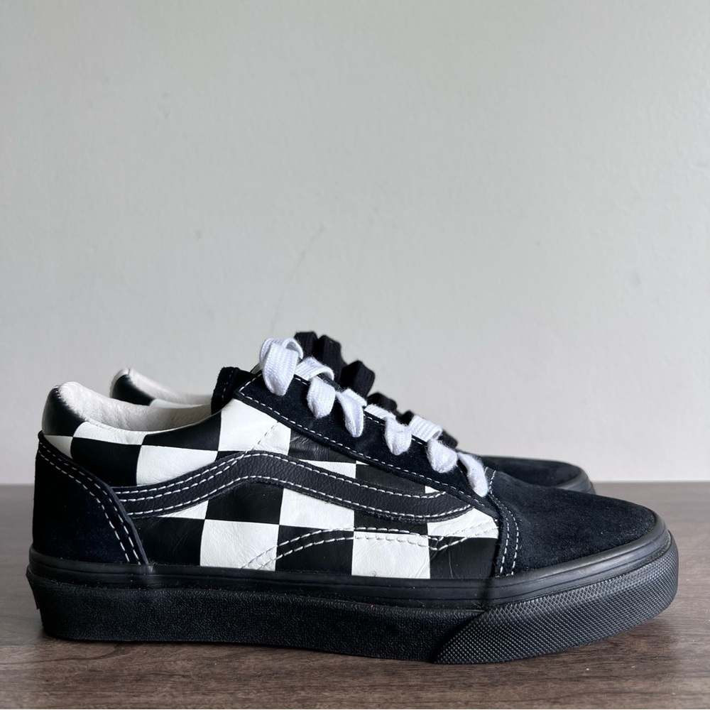 Vans Black and White Checkered Kids Sneakers